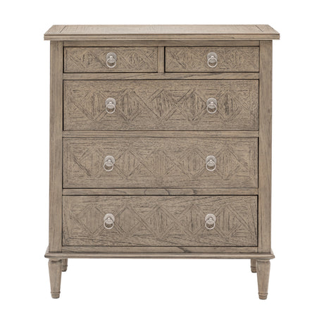 Rustique 5 Drawer Chest – Natural