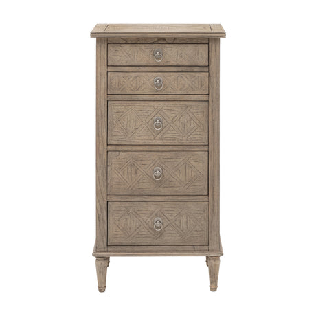 Rustique 5 Drawer Lingerie Chest – Natural