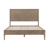 Rustique Wooden Bed Frame with Parquet Headboard – Natural