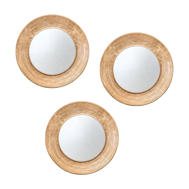 Knowle Round Wall Mirror Set of 3 – Gold