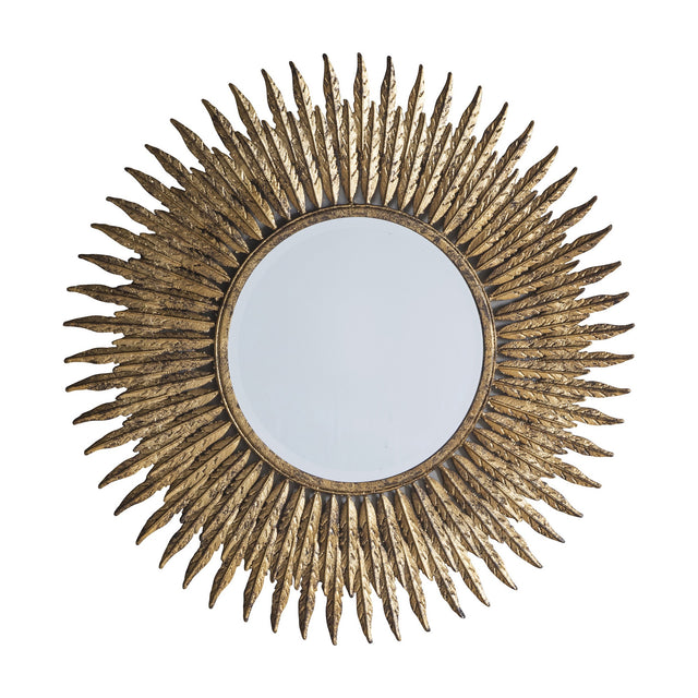 Quill Sunburst Mirror – Gold