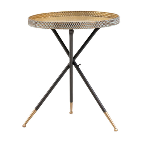 Epsom Round Tripod Side Table – Gold