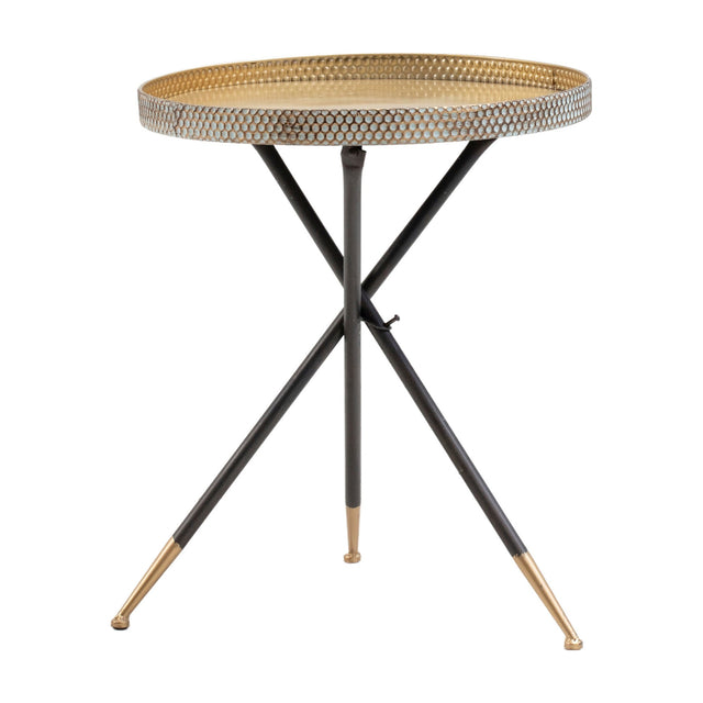 Epsom Round Tripod Side Table – Gold