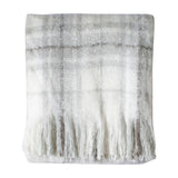 Check Faux Mohair Throw