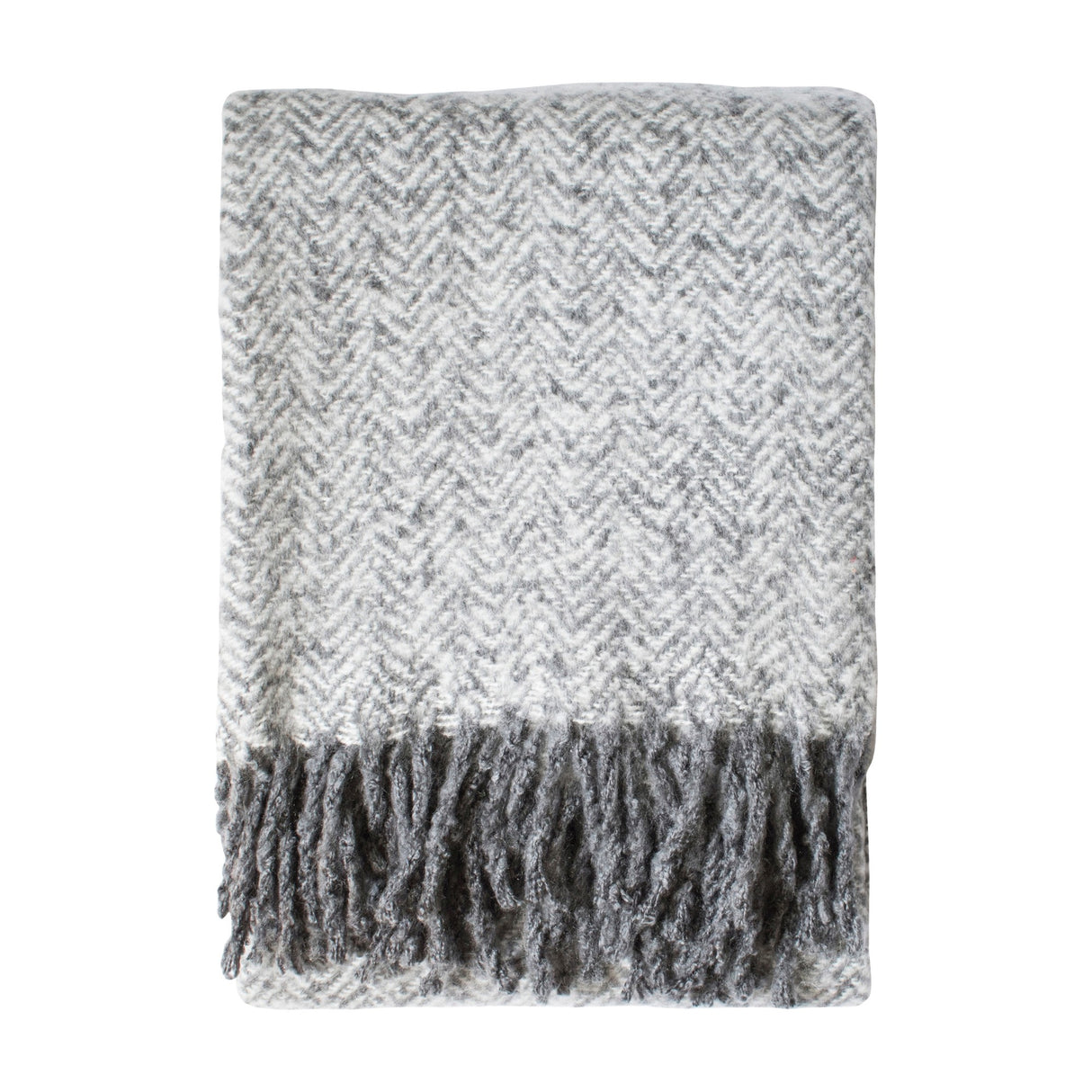 Herringbone Faux Mohair Throw
