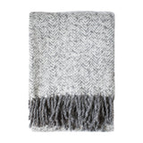 Herringbone Faux Mohair Throw