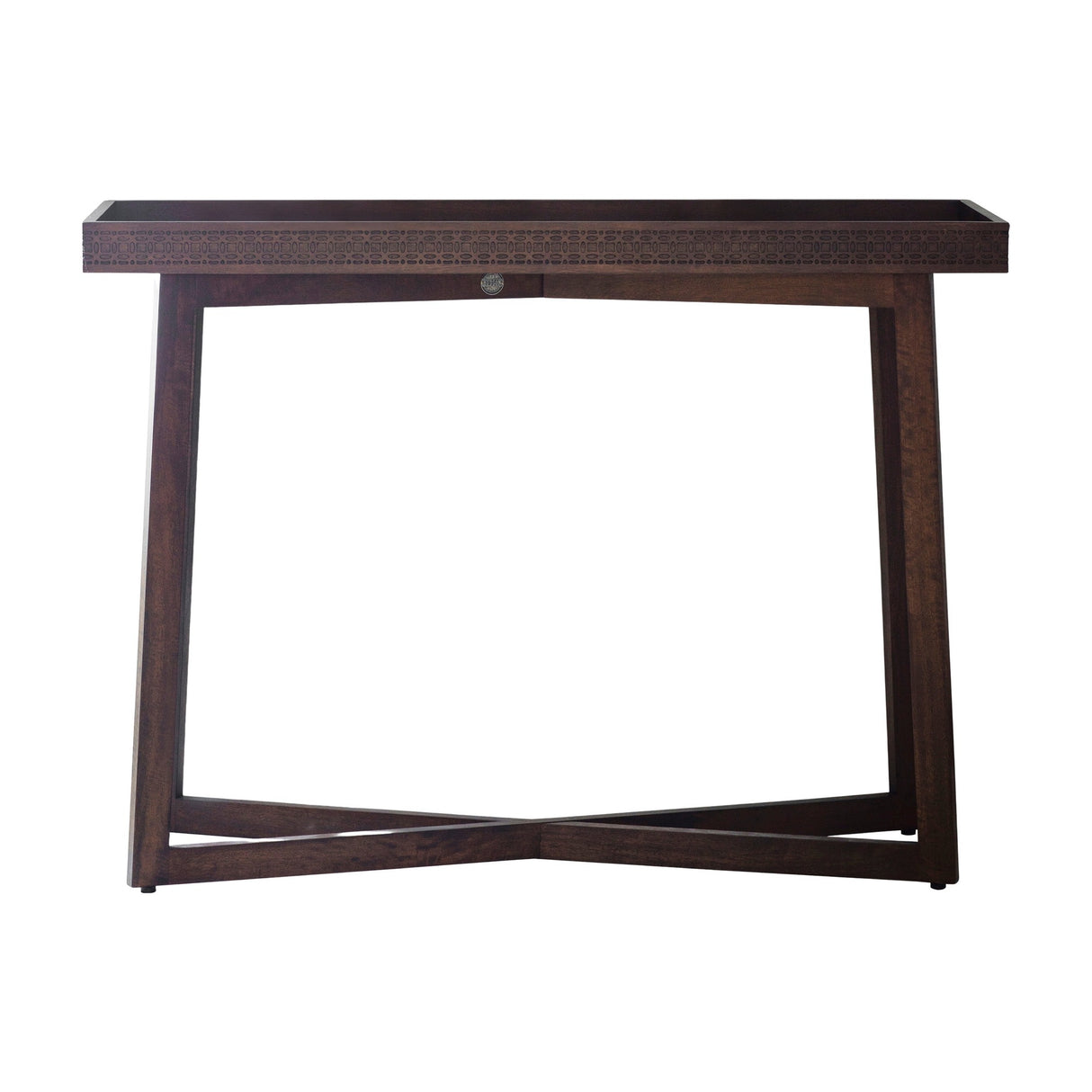 Boho Retreat Console Table – Dark Walnut