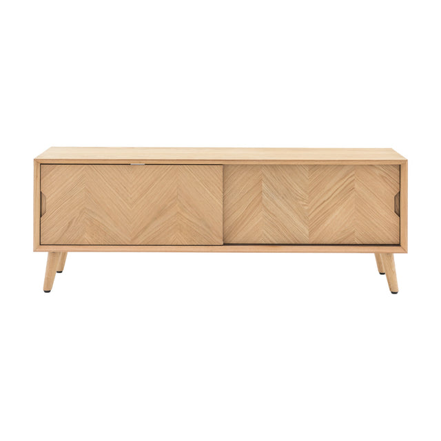 Milano Media Unit with Sliding Doors – Oak