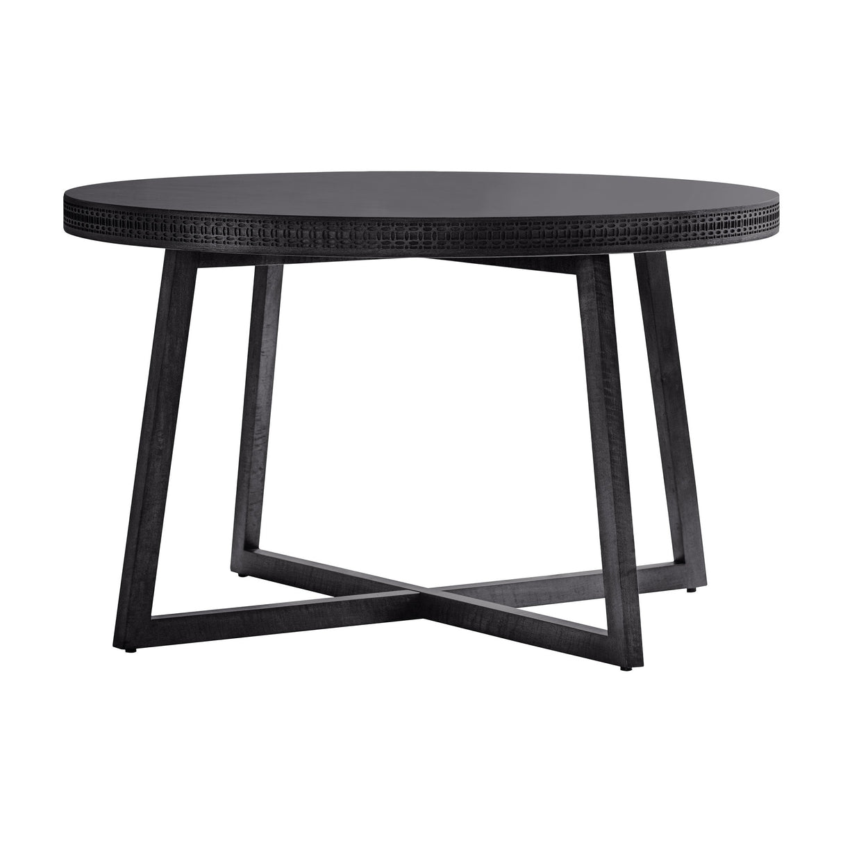 Boho Boutique Round Dining Table – Black