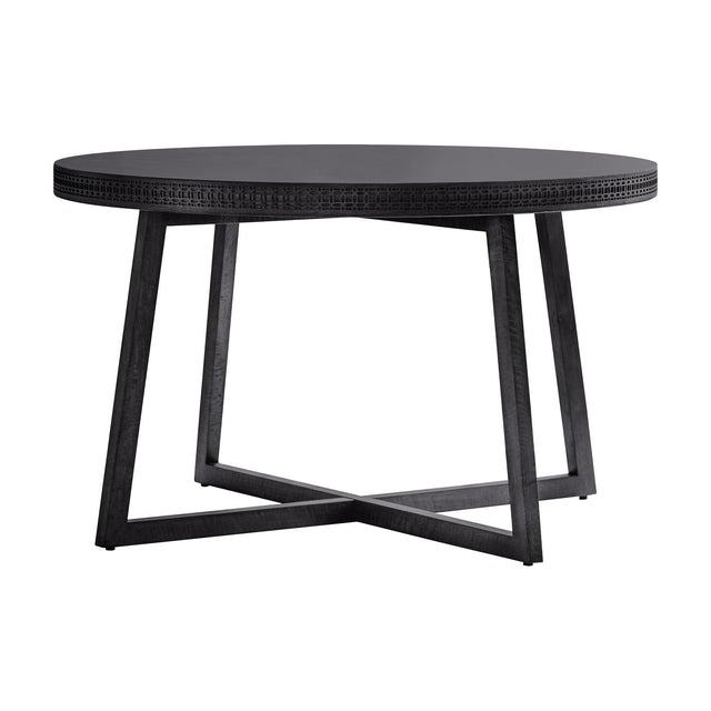 Boho Boutique Round Dining Table – Black