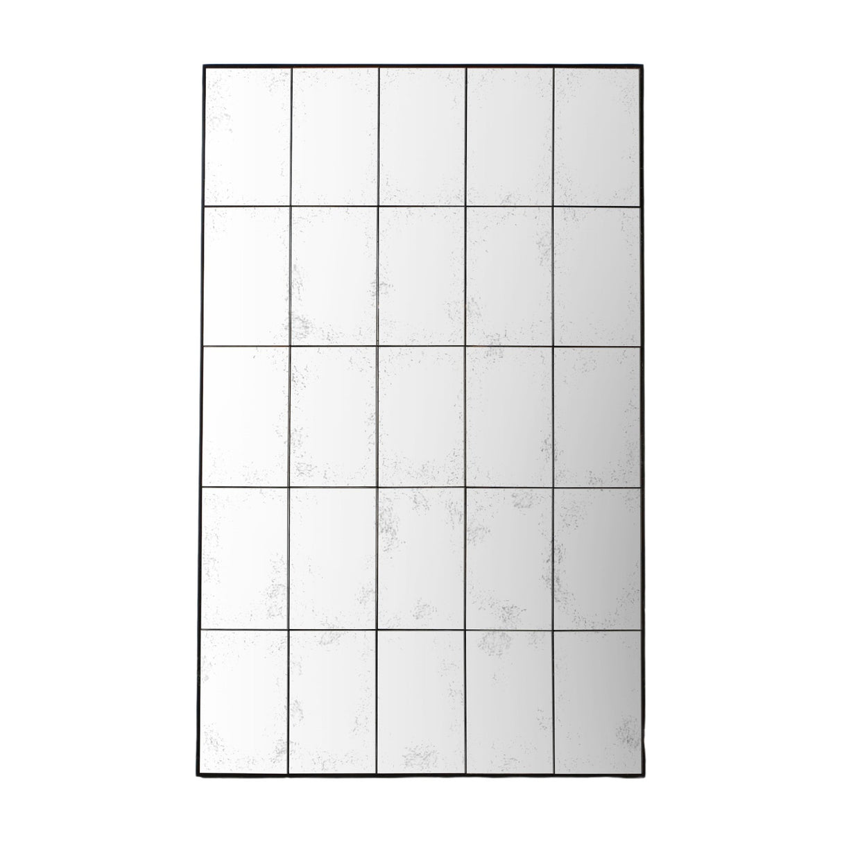 Boxley Antique Windowpane Mirror – Black