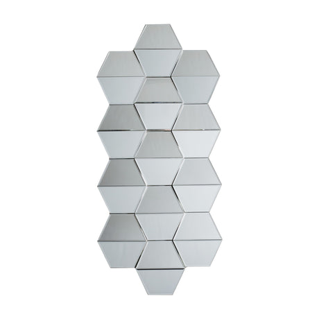 Carina Hexagonal Bevelled Wall Mirror – Silver