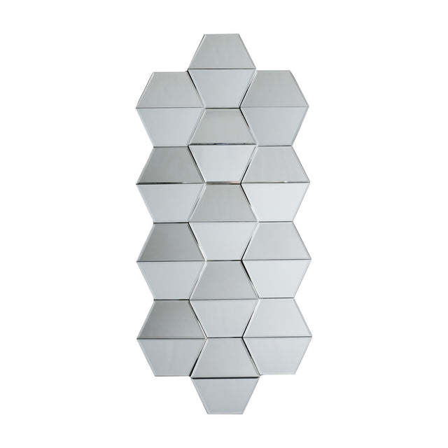 Carina Hexagonal Bevelled Wall Mirror – Silver