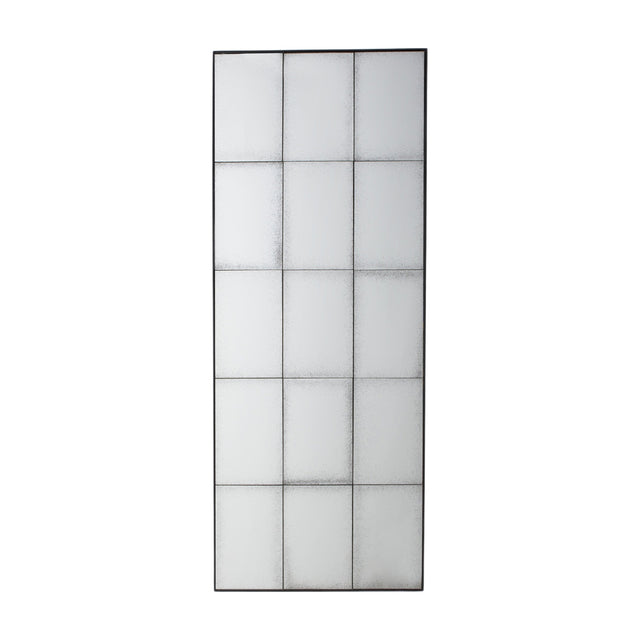 Boxley Antique Panelled Rectangle Mirror – Black