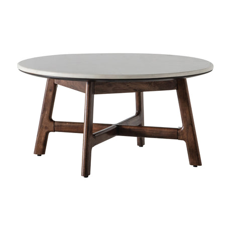 Barcelona Round Coffee Table – White Marble