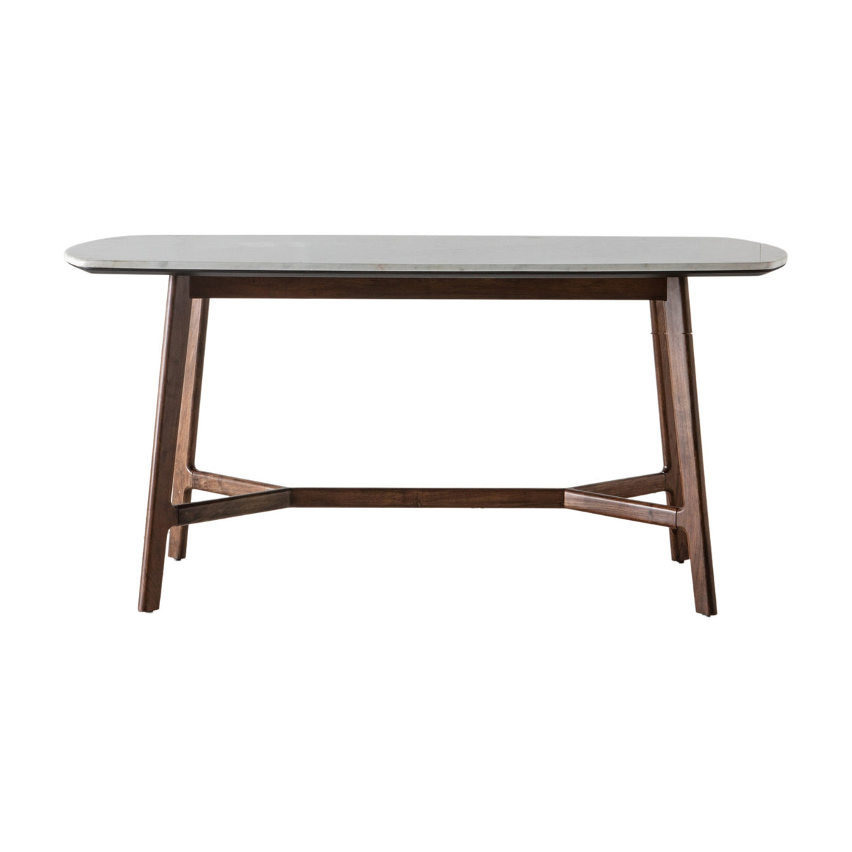Barcelona Dining Table with Marble Top – White Marble