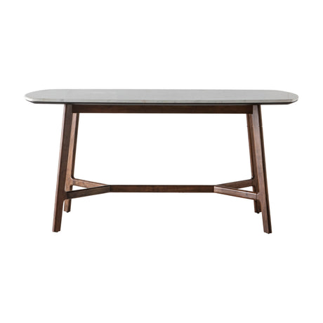 Barcelona Dining Table with Marble Top – White Marble