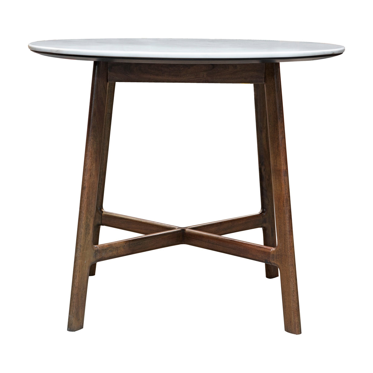 Barcelona Round Dining Table with Marble Top – White Marble