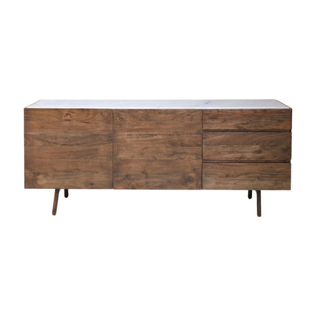 Barcelona Sideboard with Marble Top – Dark Wood