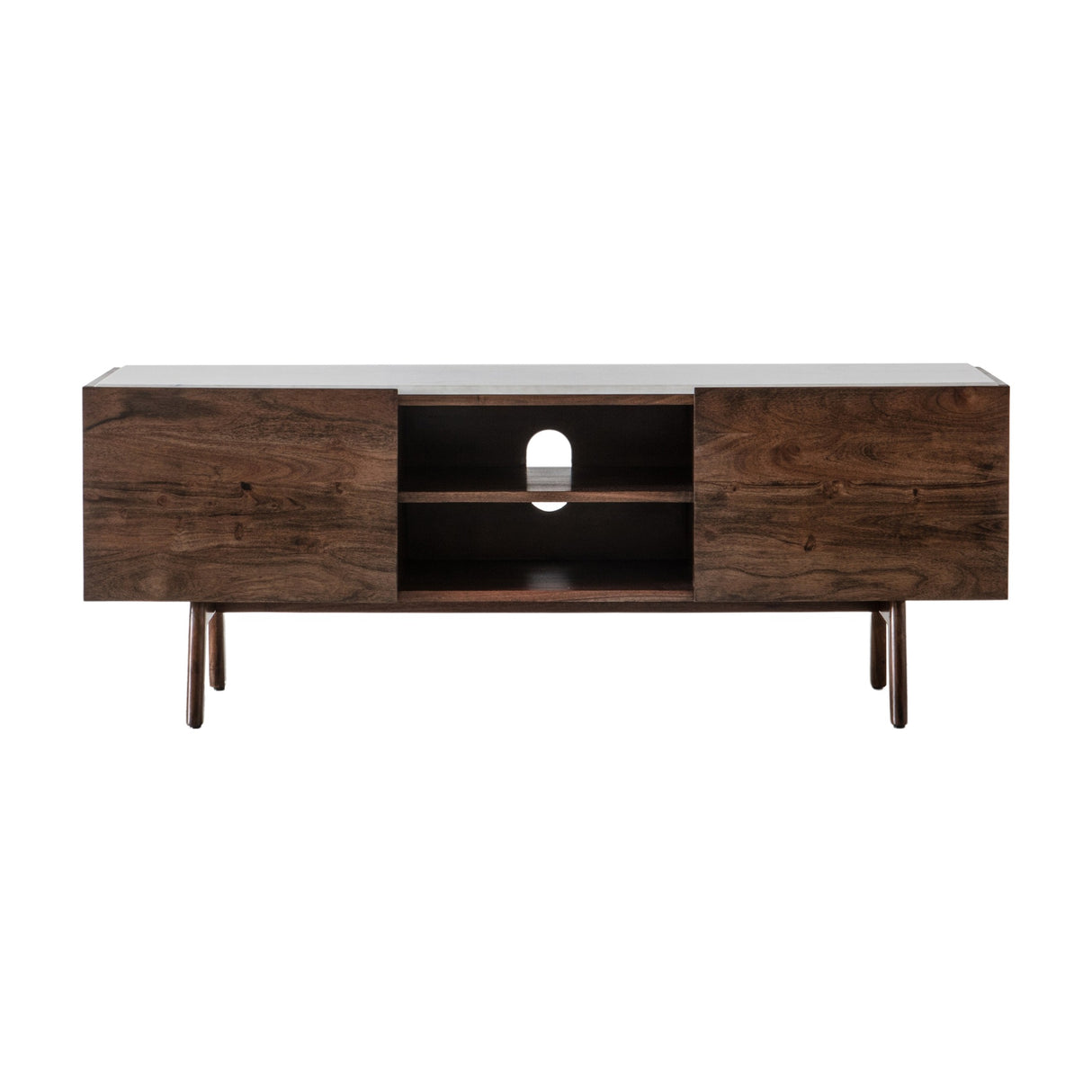 Barcelona Media Cabinet – Dark Wood