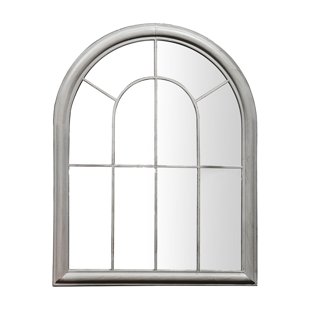 Laguna Arched Window Outdoor Mirror – Grey