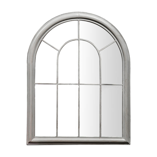 Laguna Arched Window Outdoor Mirror – Grey