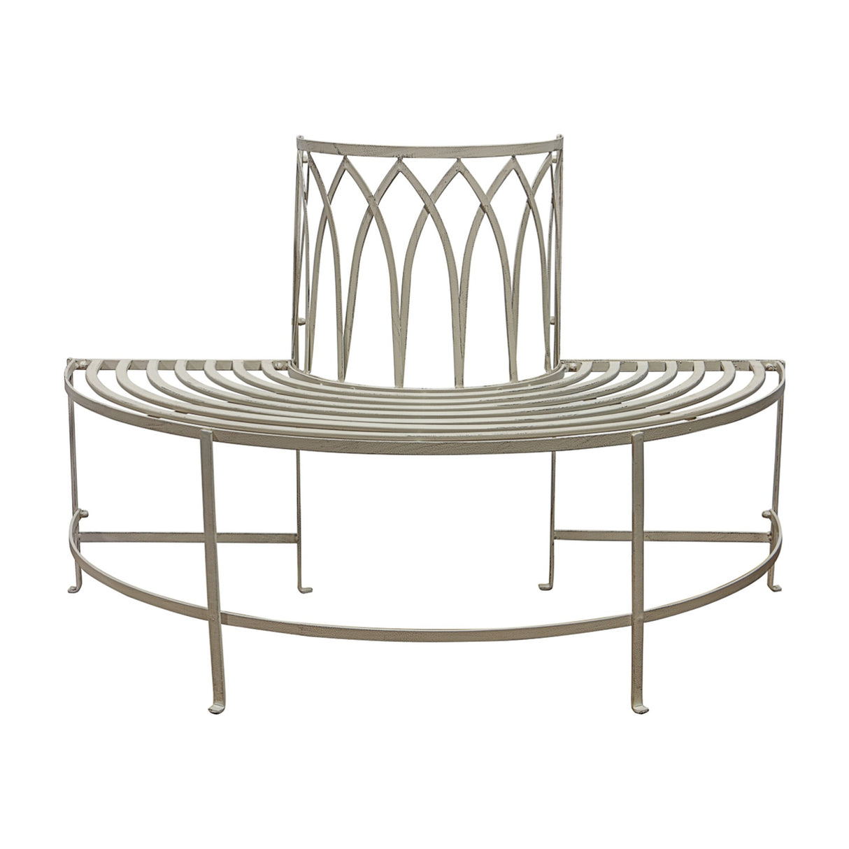 Alberoni Half-Round Tree Bench – Cream