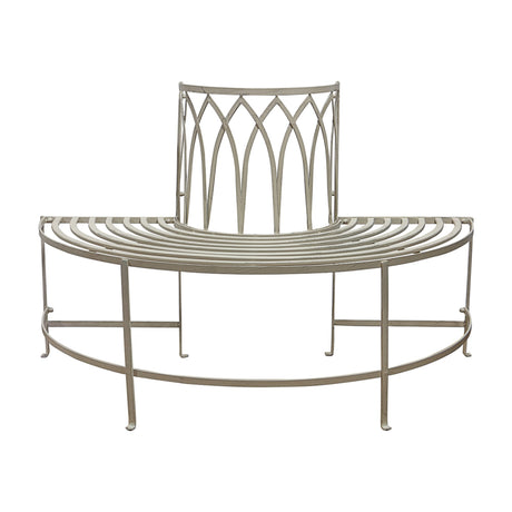 Alberoni Half-Round Tree Bench – Cream