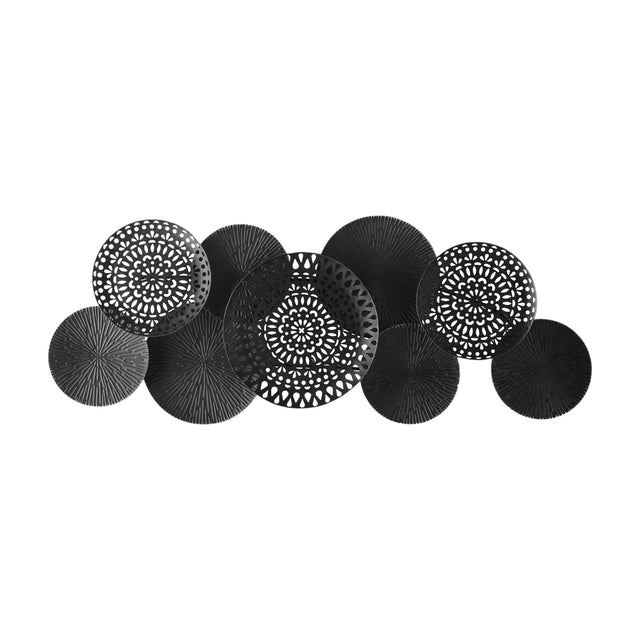 Alga Metal Disc Wall Art – Black