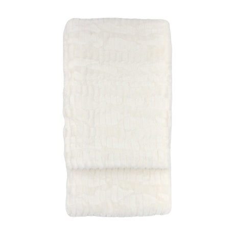 Textured Rabbit Faux Fur Throw