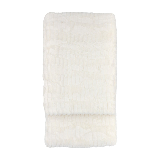 Textured Rabbit Faux Fur Throw
