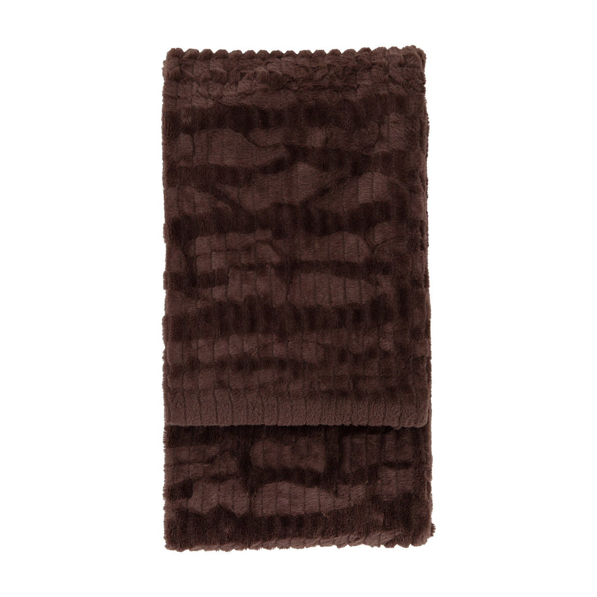 Textured Rabbit Faux Fur Throw