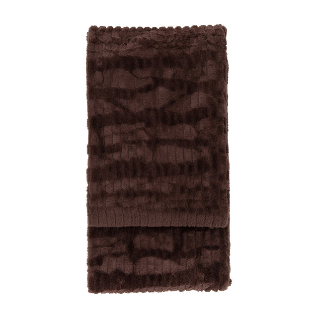 Textured Rabbit Faux Fur Throw