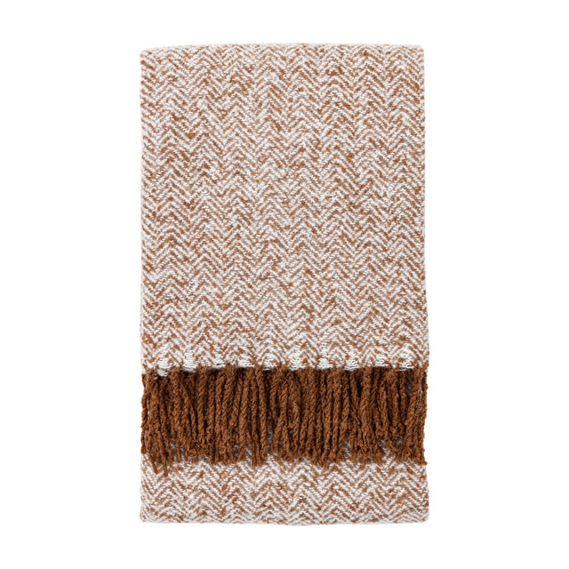 Herringbone Faux Mohair Throw