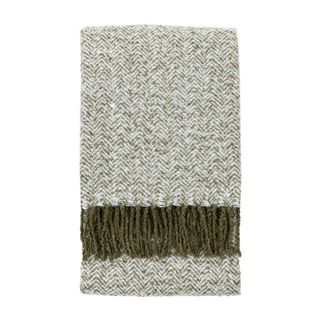 Herringbone Faux Mohair Throw