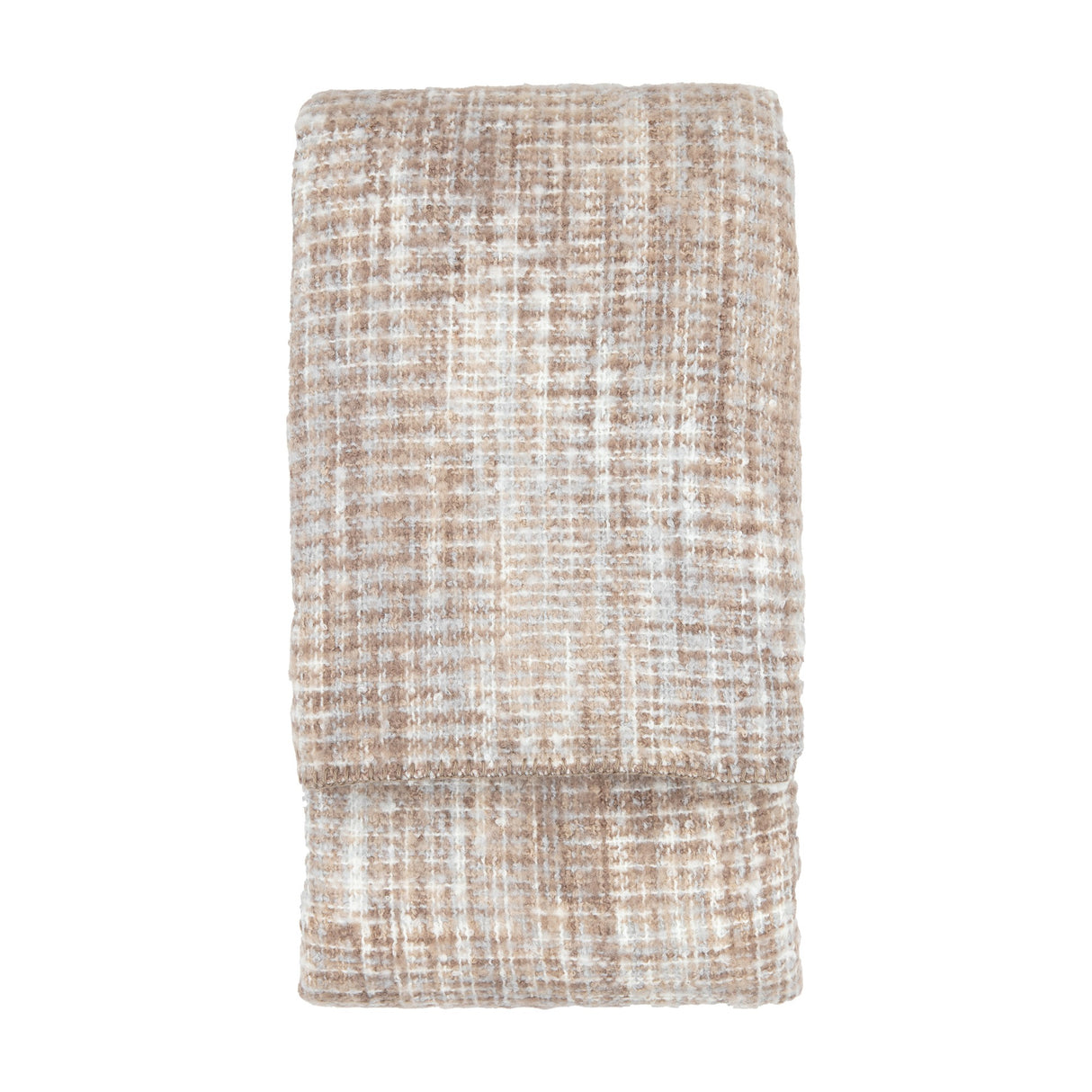 Woven Faux Mohair Sherpa Throw – Natural