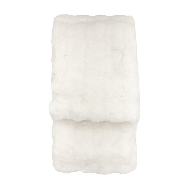 Marshmallow Rabbit Faux Fur Throw – Cream