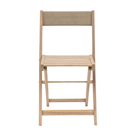Lindos Folding Chair with Woven Back – Natural, Set of 2
