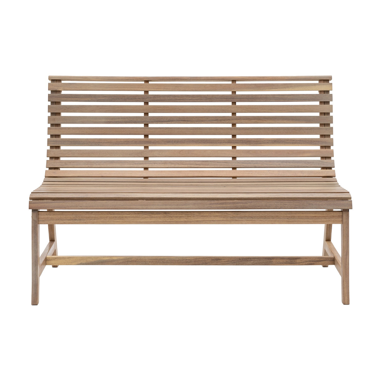 Kalamata Slatted Bench – Natural