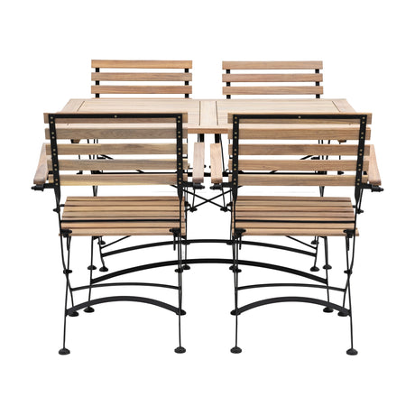 Valetta Folding Dining Set – Natural