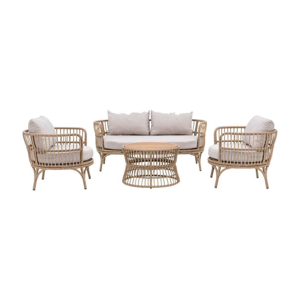 Agadir Rattan Lounge Set – Natural