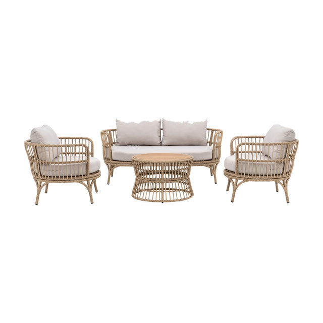 Agadir Rattan Lounge Set – Natural
