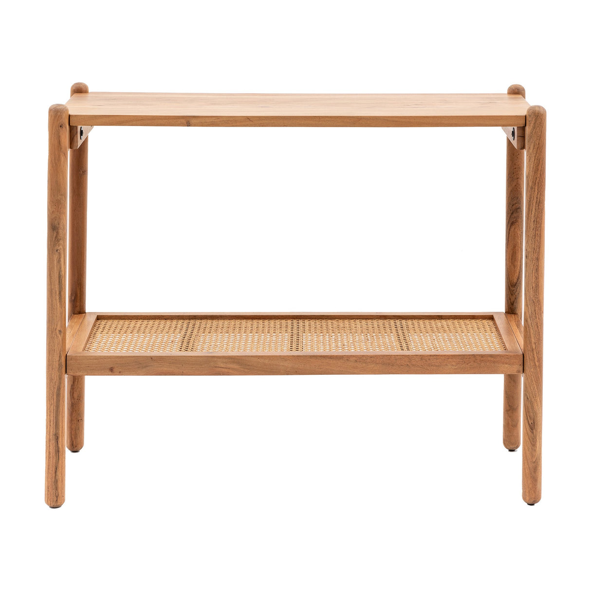 Cannes Console Table with Rattan Shelf – Natural