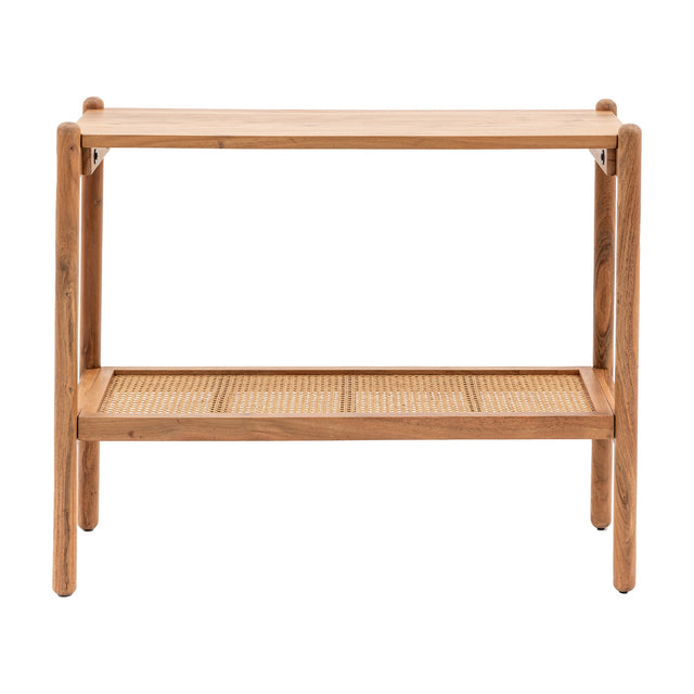 Cannes Console Table with Rattan Shelf – Natural
