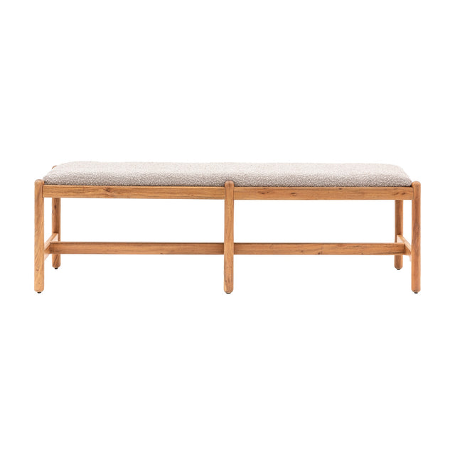 Cannes Upholstered Dining Bench – Natural