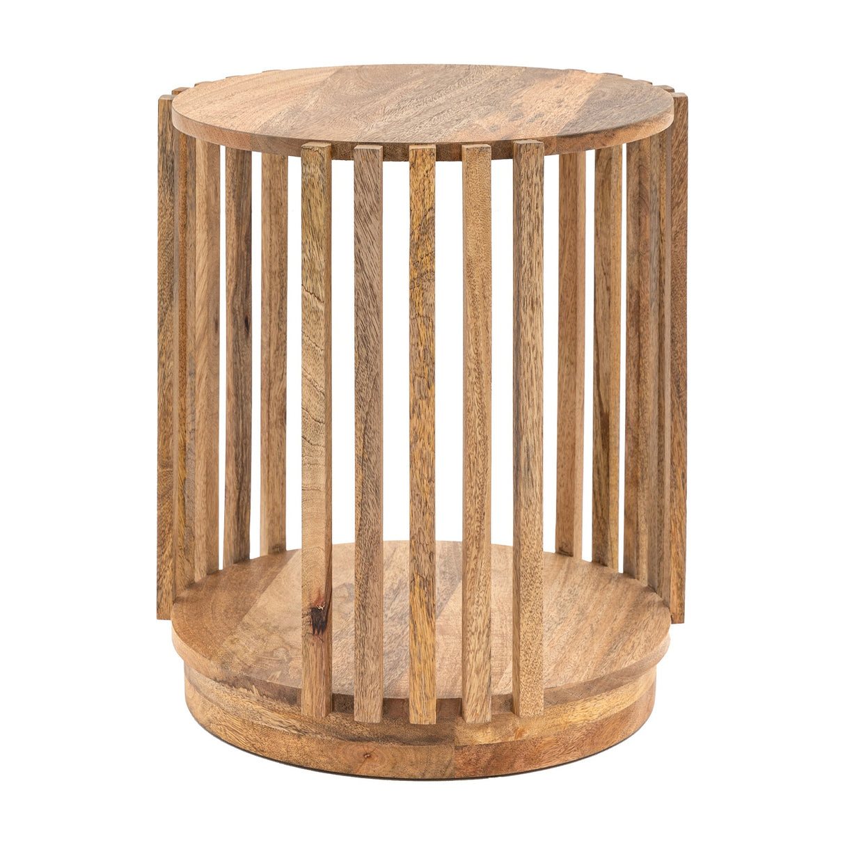 Voss Slatted Side Table – Natural