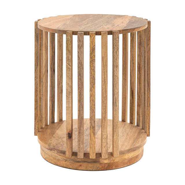 Voss Slatted Side Table – Natural