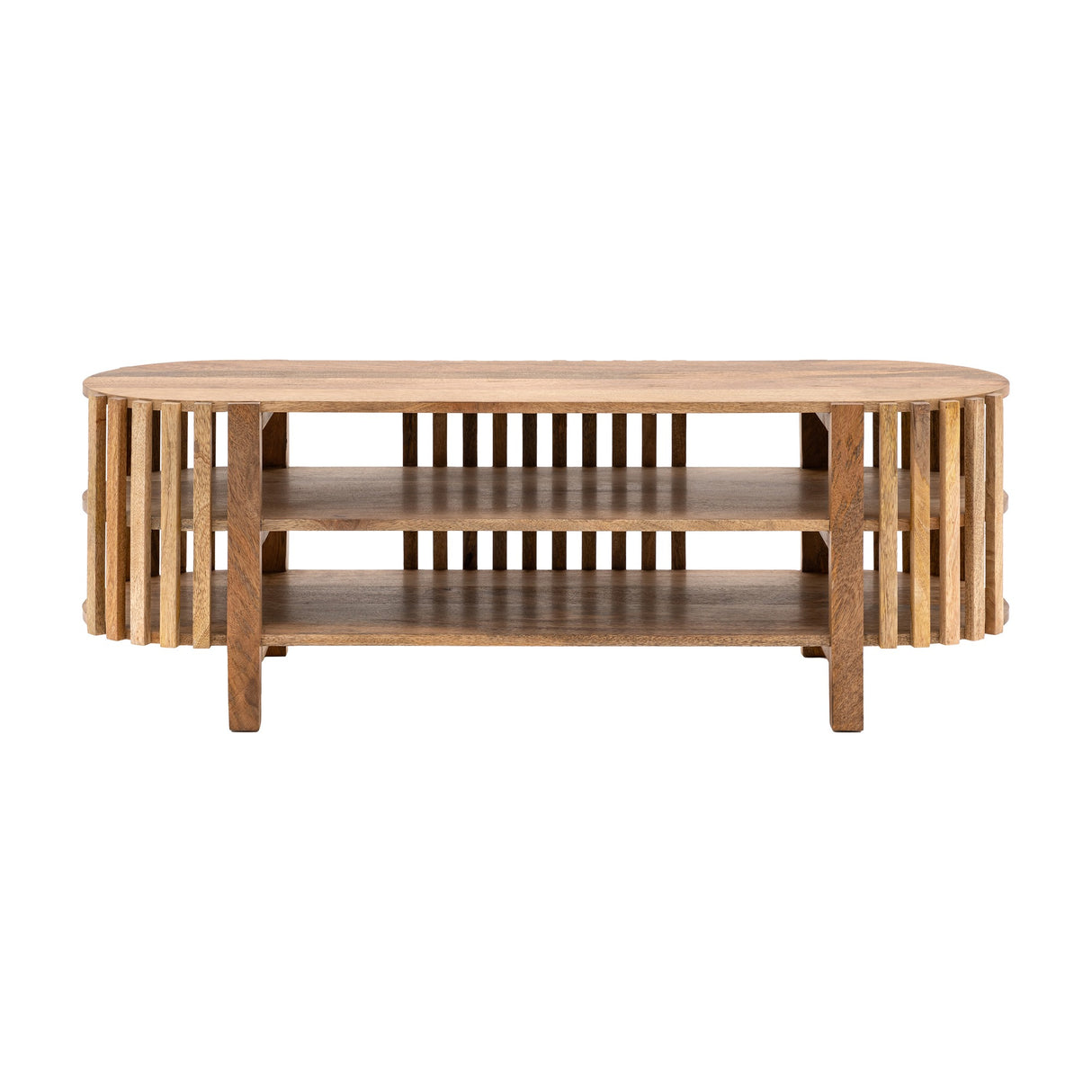Voss Slatted Media Unit – Natural
