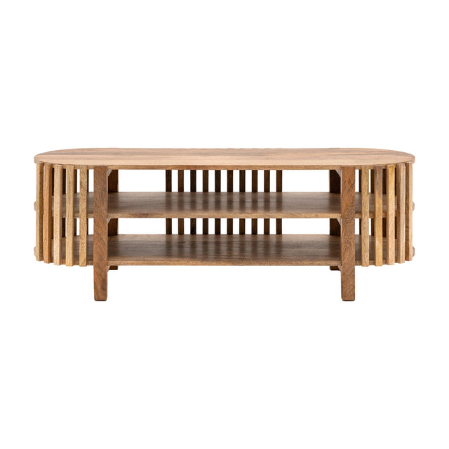 Voss Slatted Media Unit – Natural