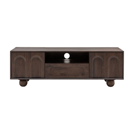 Arc Mango Wood Media Unit – Walnut
